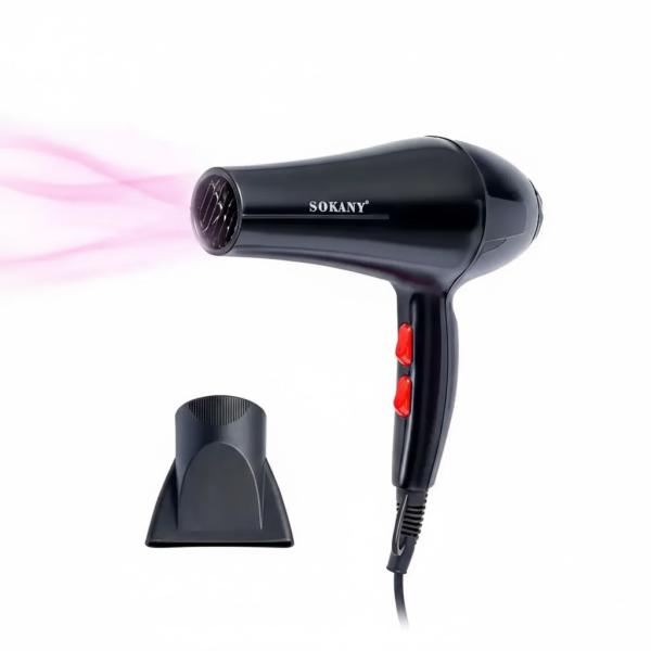 Фото Красота и здоровье Фен для волос с насадкой-концентратором Sokany SK-2200 (2200 Вт) / Фен для волос / Фен с ионизацией