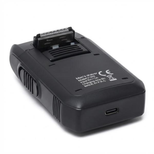Фото Красота и здоровье Электробритва портативная VGR V-353 с USB, Черная / Профессиональная мужская машинка для бритья