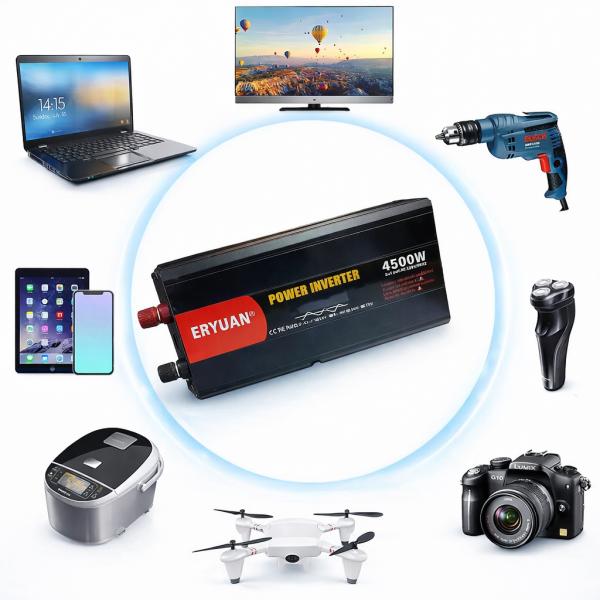 Фото Электроника Инвертор 12-220V, MX-4500Вт, чистый синус, Eryuan / Преобразователь напряжения