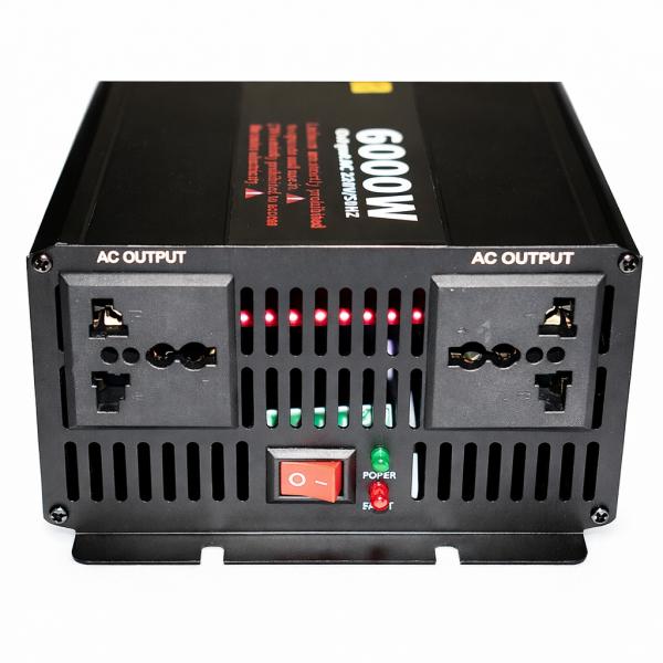 Фото Электроника Преобразователь напряжения ERYUAN 12–220 В MX-6000 Вт, чистая синусоида, LCD-дисплей, инвертор от аккумулятора