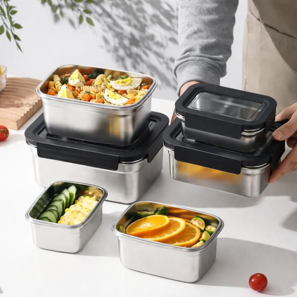 Фото Все для кухни Контейнер пищевой из нержавеющей стали 1000 мл 20687-13 серый