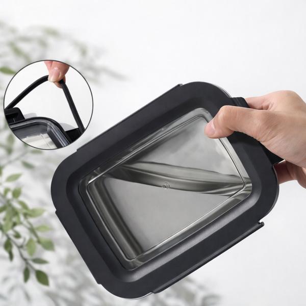 Фото Все для кухни Контейнер пищевой из нержавеющей стали 1000 мл 20687-13 серый