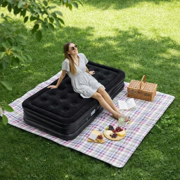 Фото Товары для дома и сада Надувной матрас-кровать LY-1128 198×100×40 см, темно-синий