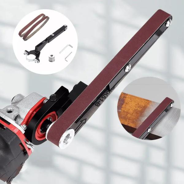 Фото Электроника Ленточная шлифовальная насадка M10/M14 для УШМ 100/115/125 ES‑01 насадка-адаптер для угловой шлифовальной машины