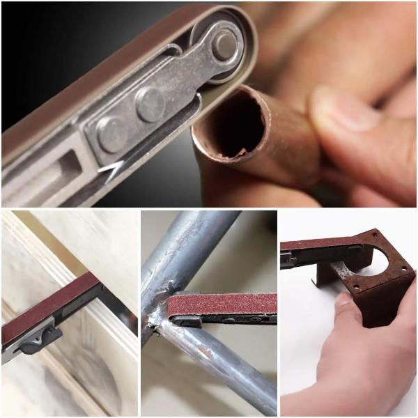 Фото Электроника Ленточная шлифовальная насадка M10/M14 для УШМ 100/115/125 ES‑01 насадка-адаптер для угловой шлифовальной машины