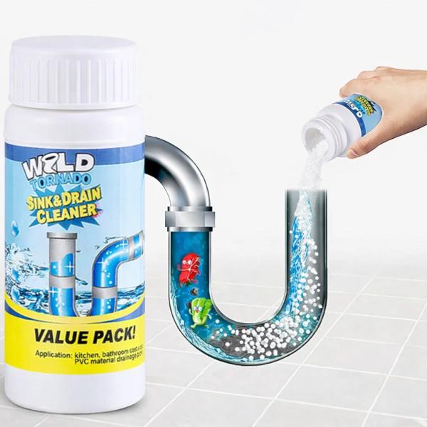 Фото Товары для дома и сада Очиститель для труб и мойки WILD Tornado Sink & Drain Cleaner, порошок 100 мл