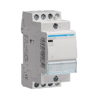 Фото Контакторы электромагнитные постоянного и переменного тока, Контактор Hager Контактор ESC325 25А 3НО 230В Hager