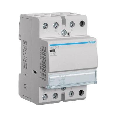 Фото Контакторы электромагнитные постоянного и переменного тока, Контактор Hager Контактор ESC340 40А 3НО 230В Hager