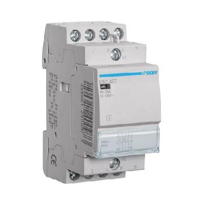 Фото Контакторы электромагнитные постоянного и переменного тока, Контактор Hager Контактор ESC427 25А 2НО+2НЗ 230В Hager