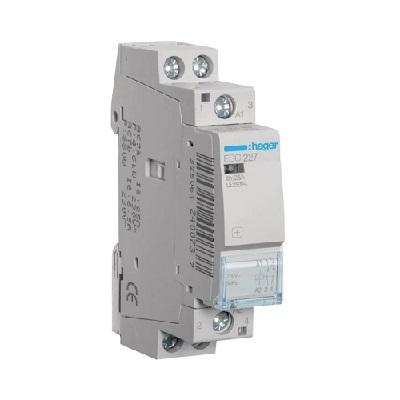 Фото Контакторы электромагнитные постоянного и переменного тока, Контактор Hager Контактор ESC227 25А 1НО+1НЗ 230В Hager
