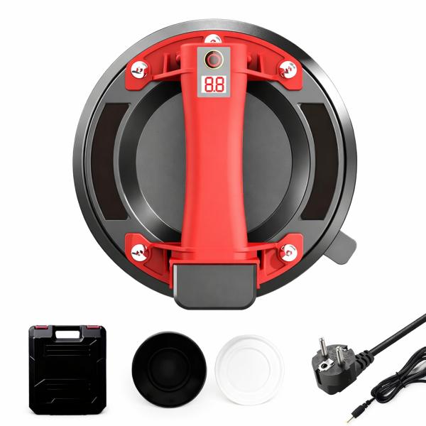 Фото Товары для дома и сада Аккумуляторная вакуумная присоска до 200кг в кейсе, PPS-90 / Присоска-ручка для подъема и фиксации грузов