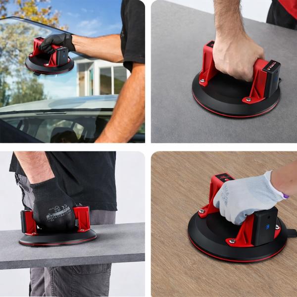 Фото Товары для дома и сада Аккумуляторная вакуумная присоска до 200кг в кейсе, PPS-90 / Присоска-ручка для подъема и фиксации грузов