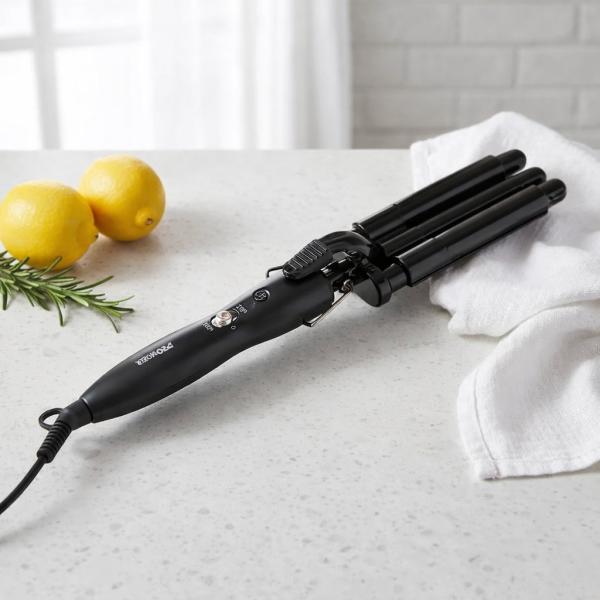 Фото Красота и здоровье Тройная плойка для волос 16мм, 180-210°С, PRO Mozer Mz-6621/ Плойка три волны / Плойка для завивки волос