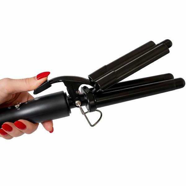 Фото Красота и здоровье Тройная плойка для волос 16мм, 180-210°С, PRO Mozer Mz-6621/ Плойка три волны / Плойка для завивки волос