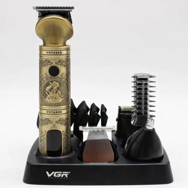 Фото Красота и здоровье Аккумуляторная машинка для стрижки 6в1 с USB, VGR V-106 / Набор для стрижки волос и бороды / Мужской триммер