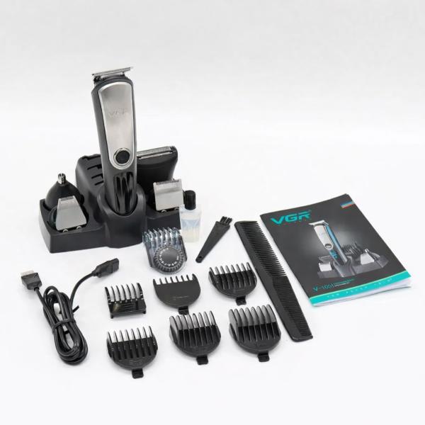 Фото Красота и здоровье Машинка для стрижки волос, носа, бороды 5в1, VGR V-105 / Беспроводной аккумуляторный триммер / Электробритва