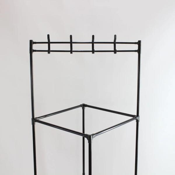 Фото Товары для дома и сада Напольная вешалка для одежды YSM3601-A на колесах, металлическая, черная