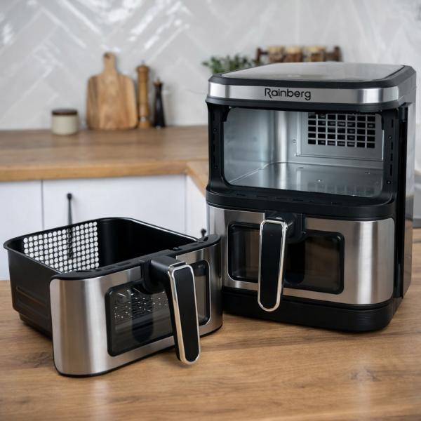 Фото Все для кухни Аэрогриль Rainberg RB 2331 4800W с двумя чашами 7,5+7,5 л сенсорное управление