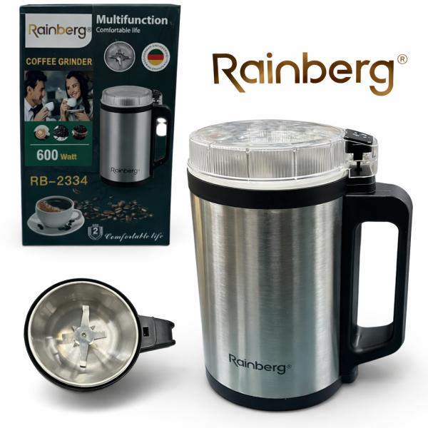 Фото Все для кухни Кофемолка Rainberg RB-2334 600 Вт для быстрого и равномерного помола кофе и специй