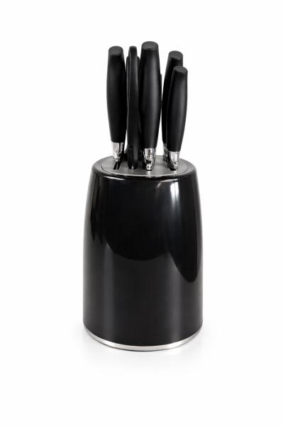 Фото Все для кухни Кухонный набор ножей ZWILLON ZW-546 из нержавеющей стали, 8 предметов, с подставкой, эргономичные ручки, черный