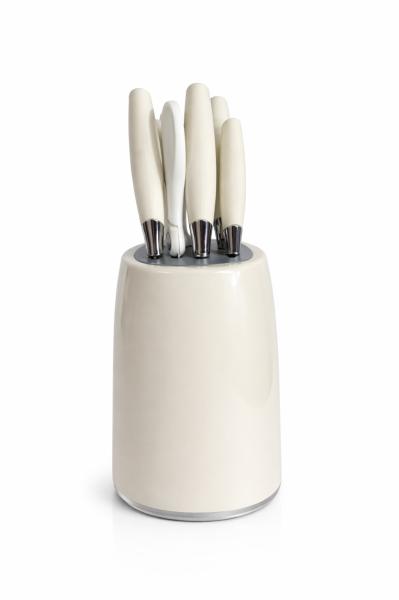 Фото Все для кухни Набор кухонных ножей ZWILLON ZW-516 Белый с подставкой, 8 предметов, нержавеющая сталь