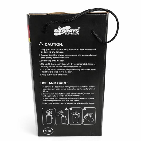 Фото Спорт, здоровье, туризм Большой вакуумный термос DAYDAYS 1,3 л с ручкой для путешествий и активного отдыха