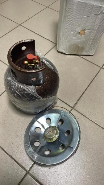 Фото  УЦЕНКА! Комплект газовый кемпинг Grant 5л с горелкой (Плохая упаковка, ржавая ручка 3428)