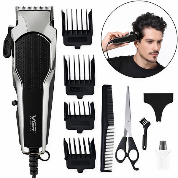 Фото  УЦЕНКА! Машинка для стрижки волос от сети, VGR V130 / Триммер для стрижки (Нет упаковки 3437)