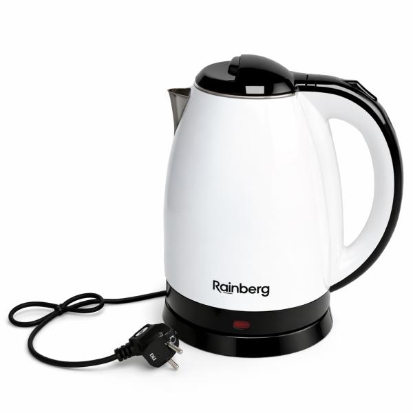 Фото  УЦЕНКА! Электрический чайник Rainberg RB-901 2л.Белый (Плохая упаковка 3418)