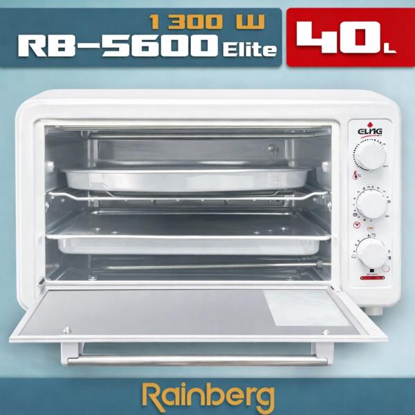 Фото  УЦЕНКА! Электрическая Печь Elite Rainberg RB-5600 1300 Вт Объем 40 литров (Плохая упаковка, вмятина на корпусе 3447)