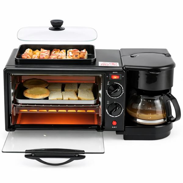 Фото  УЦЕНКА! Электрическая печь + кофеварка + гриль 3в1 Zepline ZP-116 на 12 л 1250Вт (Плохая упаковка 3400)