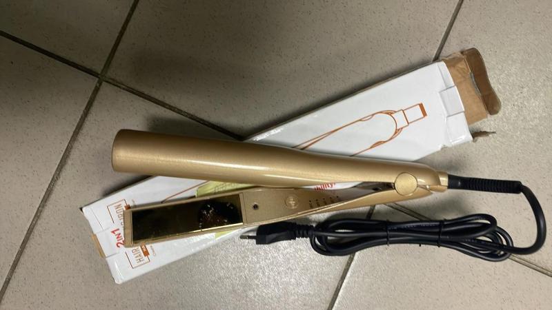 Фото  УЦЕНКА! Утюжок плойка спиральная для завивки и выпрямления волос 2 в 1 Hair Curling Iron WA-1 (Трещина на корпусе 3403)