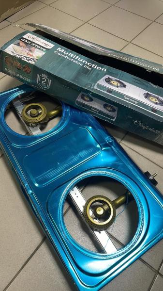 Фото  УЦЕНКА! Газовая плита Rainberg RB-2233 2 конфорки Настольная для баллона (Плохая упаковка, вмятина 3431)