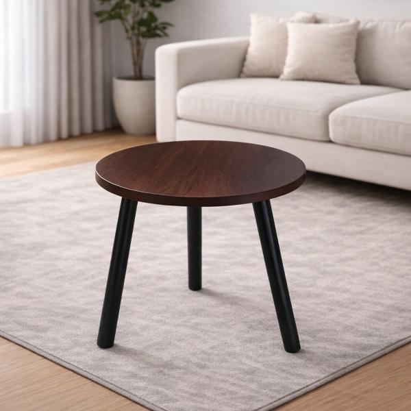 Фото Товары для дома и сада Интерьерный круглый столик DASH-1201, 40×40×55 см, цвет тёмное дерево