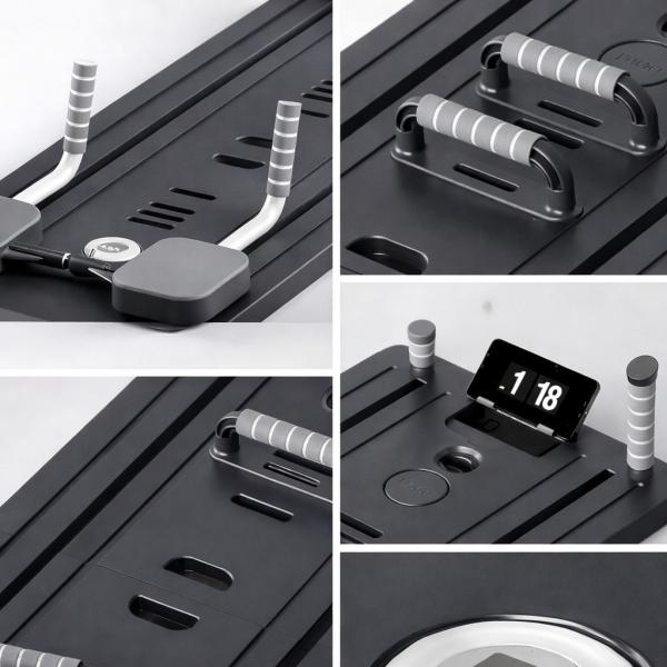 Фото Спорт, здоровье, туризм Напольный тренажер с резинками для приседаний MM3000, силовая платформа с LED-таймером и счетчиком повторов, до 150 кг, черный