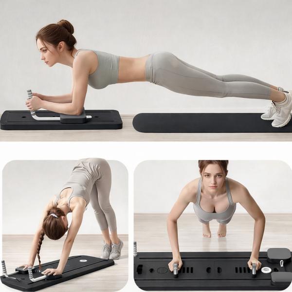 Фото Спорт, здоровье, туризм Напольный тренажер с резинками для приседаний MM3000, силовая платформа с LED-таймером и счетчиком повторов, до 150 кг, черный