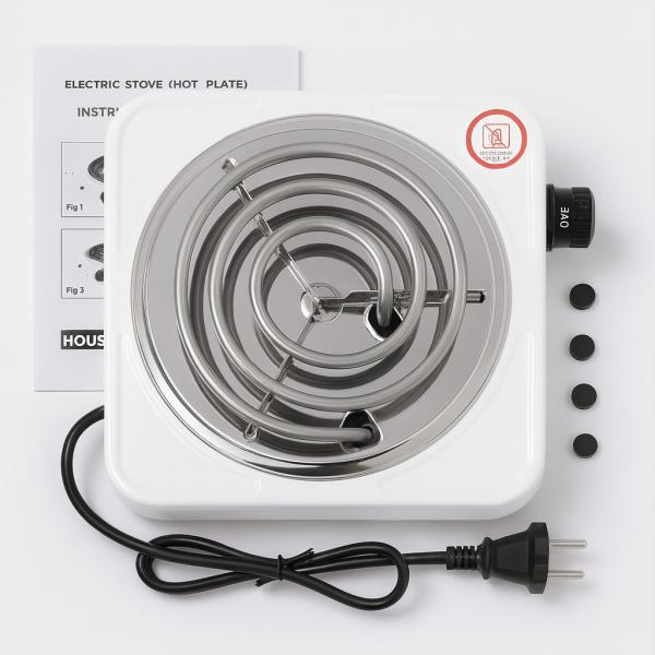 Фото  УЦЕНКА! Электрическая настольная плита одна конфорка HP-JX1010B (Плохая упаковка 3334)