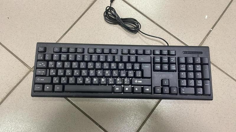 Фото  УЦЕНКА! Набор клавиатура + мышь проводные, USB подключение, офис/дом, черный цвет (Нет упаковки 3375)