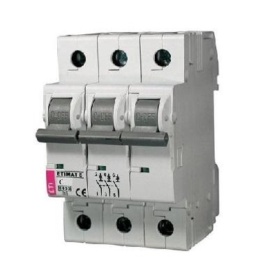 Фото Автоматические выключатели для защиты от перегрузок и короткого замыкания электрической цепи, Автоматический выключатель ETIMAT  Автомат ETIMAT 6 3p С 6А (ETI)