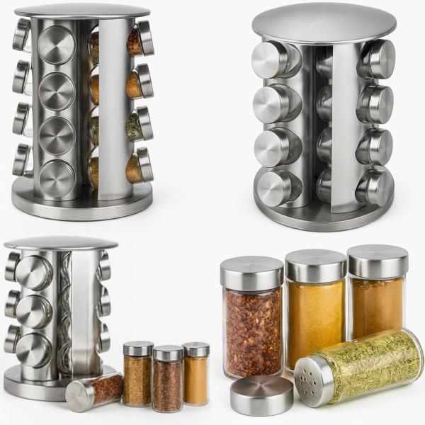 Фото  УЦЕНКА! Набор для специй Spice carousel, 16 емкостей (баночек) (Плохая упаковка 3356)