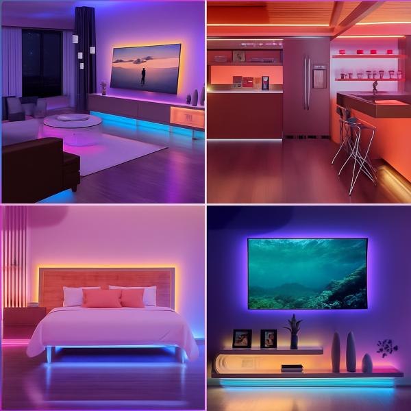 Фото  УЦЕНКА! Светодиодная лента с пультом управления и блоком питания SMD 3528 5м (Плохая упаковка 3372)