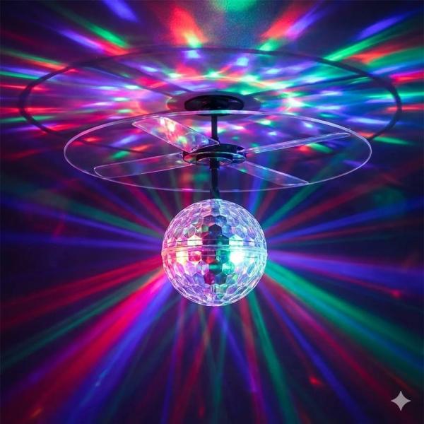 Фото  УЦЕНКА! Игрушка летающий шар LED Flying Ball JM888, аккумуляторный (Плохая упаковка 3373)