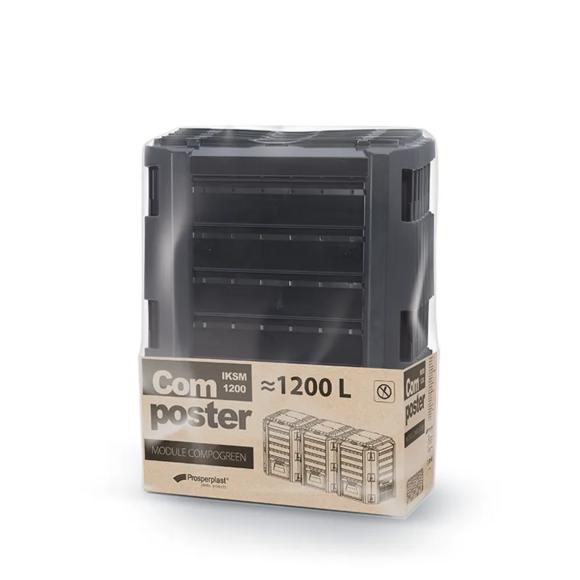 Компостер Prosperplast MODULE COMPOGREEN 1200 л, черный (5905197595436)