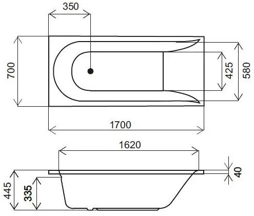 Ванна акриловая AM.PM Spirit, 170х70 см (W72A-170-070W-A2)