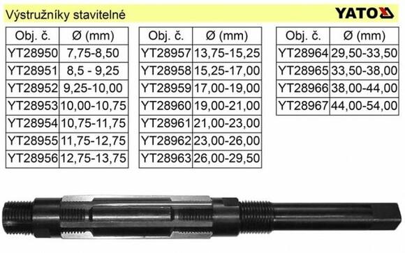 Регулируемая развертка 10-10.75 мм Yato (YT-28953)