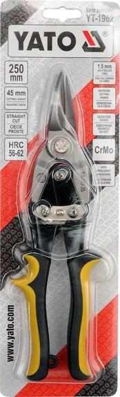 Ножницы по металлу Yato профи L=250 мм прямые (YT-1962)