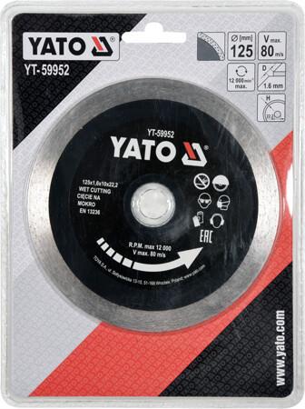 Диск отрезной Yato 125x1.6x10x22.2 мм (YT-59952)