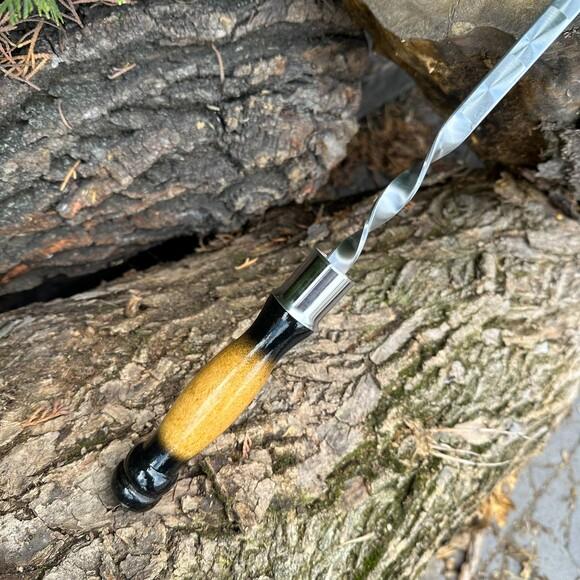 Шампур Mzavod с деревянной ручкой, двухцветный (Sh3-5)