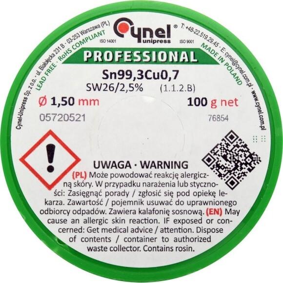 Припой без свинца VOREL "CYNEL" 1,5 мм 100 г" (76854)