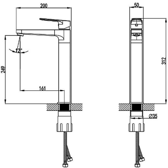Смеситель для раковины Primera Frame 11260010